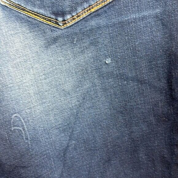 Jacob Davis Jeans Womens Uma Ankle Skinny Dark Wash Midrise Stretch Flaw - Picture 7 of 11